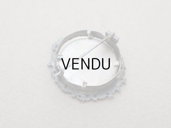 画像5: アンティーク リボン&花のガーランド フォトフレームのブローチ  (5)