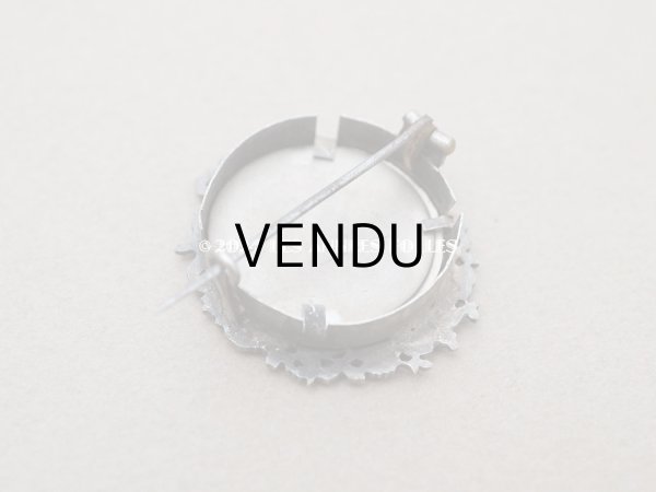 画像10: アンティーク リボン&花のガーランド フォトフレームのブローチ  (10)