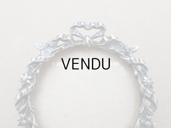 画像3: アンティーク リボン&花のガーランド フォトフレームのブローチ  (3)