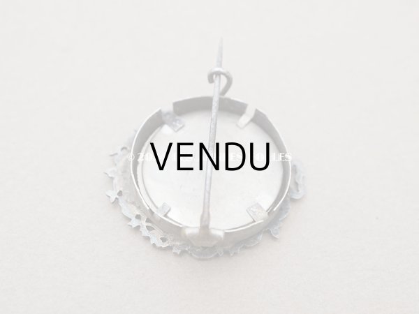 画像11: アンティーク リボン&花のガーランド フォトフレームのブローチ  (11)