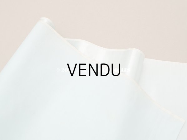 画像7: 19世紀 アンティーク ファブリック シルクサテン　パウダーブルー 60×125cm (7)