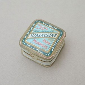 画像: アンティーク 小さなパウダーボックス POUDRE DE RIZ MALACEINE - MONPELAS PARIS -