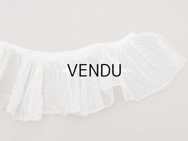 画像7: アンティーク チュールレースのフリルリボン エクリュ　80cm 6.5cm幅 (7)