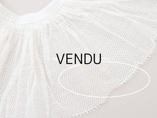 画像9: アンティーク チュールレースのフリルリボン エクリュ　80cm 6.5cm幅 (9)