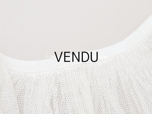 画像4: アンティーク チュールレースのフリルリボン エクリュ　80cm 6.5cm幅 (4)