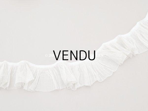 画像5: アンティーク チュールレースのフリルリボン エクリュ　80cm 6.5cm幅 (5)