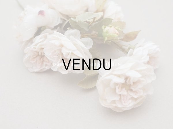 画像8: アンティーク 薔薇の布花のブーケ パウダーピンク　クウォーターロゼット咲き (8)