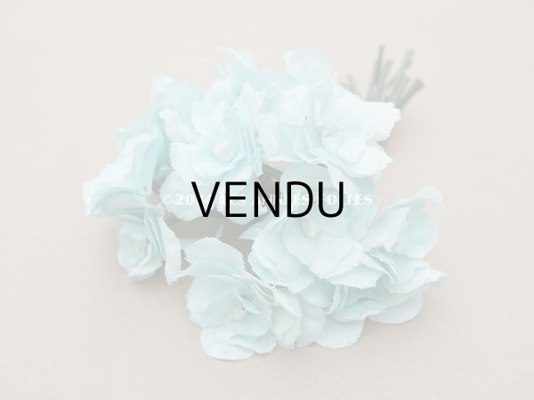 画像3: アンティーク 菫の布花　パルマ菫　ウォーターブルー  (3)