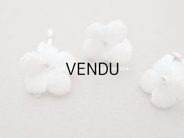 画像5: アンティーク 勿忘草 ベルベットの布花  オフホワイト 10ピースのセット 約15mm (5)