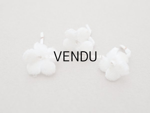画像4: アンティーク 勿忘草 ベルベットの布花  オフホワイト 10ピースのセット 約15mm (4)
