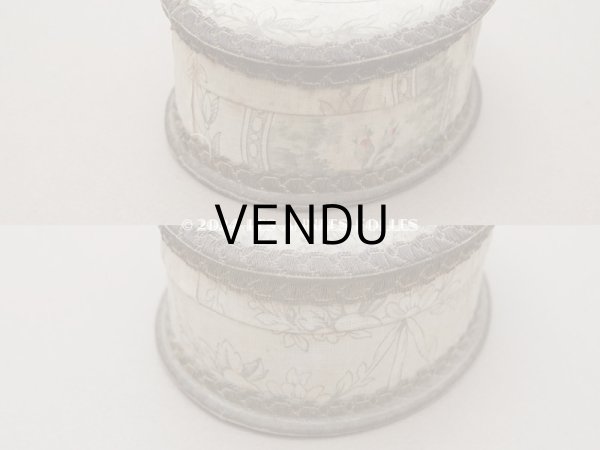 画像6: アンティーク 薔薇のメダイヨン お菓子箱 カルトナージュボックス  (6)