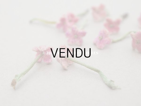 画像5: アンティーク 勿忘草 ベルベットの布花  オールドローズ 12ピースのセット 9mm (5)