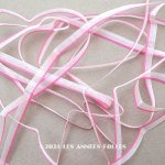 画像: アンティーク  リボン刺繍 & ロココトリム用 シルク製 リボン 4mm幅 淡いピンク 5~7.2m