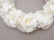 画像7: アンティーク 白薔薇のティアラ 布花 花冠 オフホワイト (7)