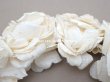 画像10: アンティーク 白薔薇のティアラ 布花 花冠 オフホワイト (10)