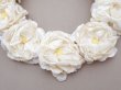 画像4: アンティーク 白薔薇のティアラ 布花 花冠 オフホワイト (4)
