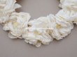 画像6: アンティーク 白薔薇のティアラ 布花 花冠 オフホワイト (6)