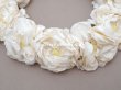 画像5: アンティーク 白薔薇のティアラ 布花 花冠 オフホワイト (5)