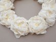 画像3: アンティーク 白薔薇のティアラ 布花 花冠 オフホワイト (3)