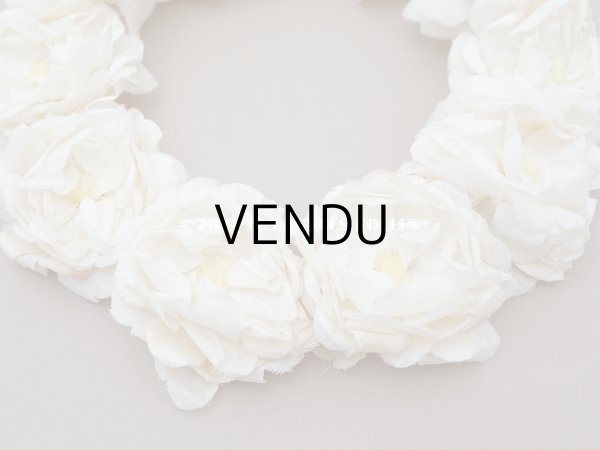 画像3: アンティーク 白薔薇のティアラ 布花 花冠 オフホワイト (3)