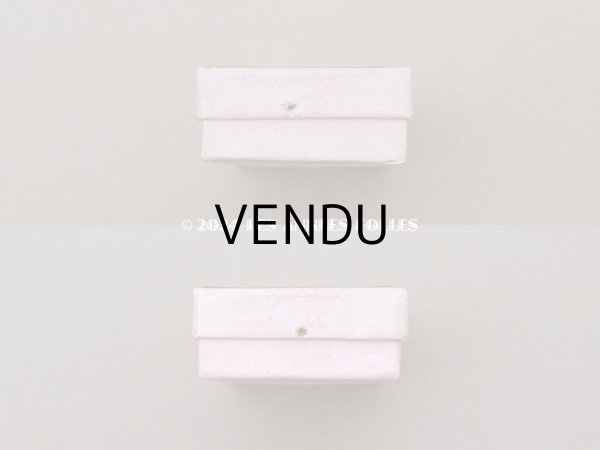 画像4: 1900年代頃　アンティーク ガラスの蓋の紙箱 淡いピンク (4)