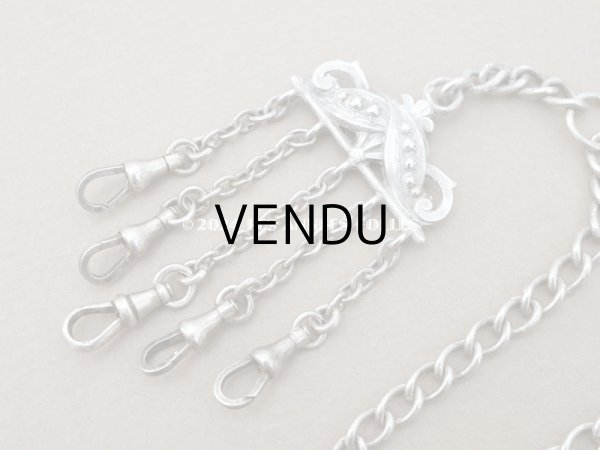 画像5: 19世紀末　アンティーク 鈴蘭 シルバー製　シャトレーヌのクラヴィエ (5)