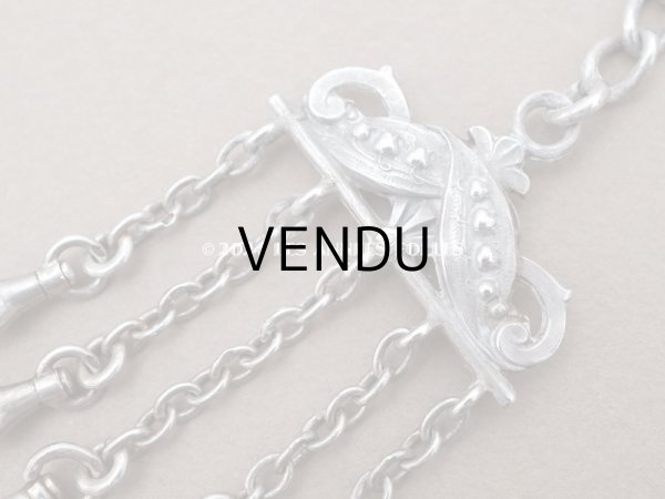 画像8: 19世紀末　アンティーク 鈴蘭 シルバー製　シャトレーヌのクラヴィエ (8)