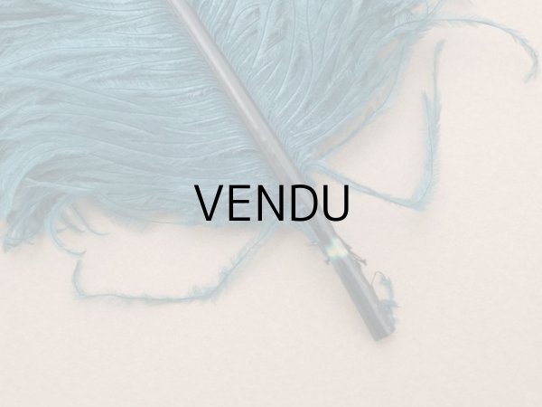 画像5: 1900年頃 アンティーク フェザー 羽飾り ブルーグリーン (5)