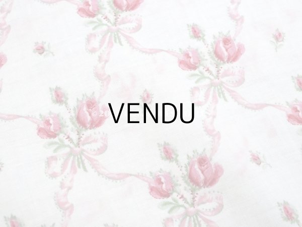 画像7: アンティーク  薔薇のブーケ柄　 コットン製 ファブリック 170×60cm (7)