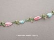 画像1: 1900年頃 アンティーク シルク製  ロココトリム 2色の薔薇 ロココリボン 30cm (1)