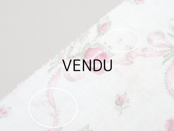画像10: アンティーク  薔薇のブーケ柄　 コットン製 ファブリック 170×60cm (10)