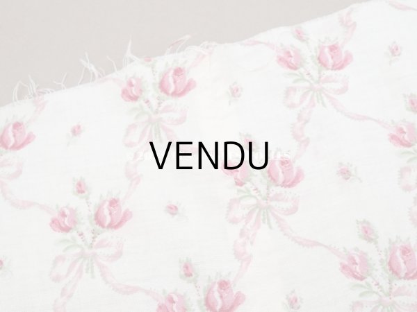 画像8: アンティーク  薔薇のブーケ柄　 コットン製 ファブリック 170×60cm (8)