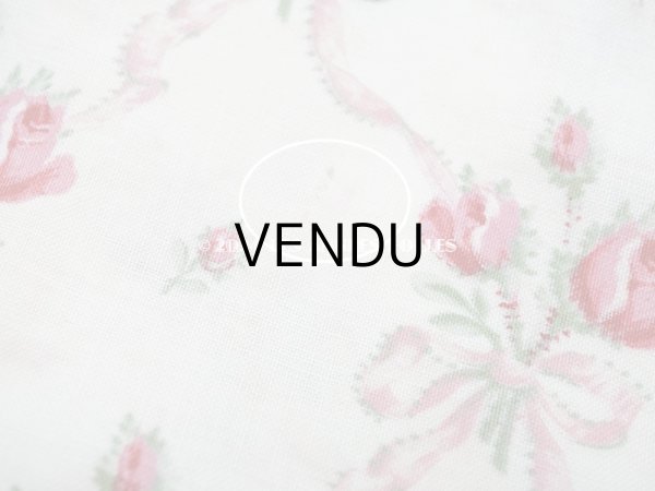 画像14: アンティーク  薔薇のブーケ柄　 コットン製 ファブリック 170×60cm (14)