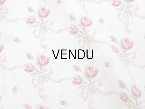 画像3: アンティーク  薔薇のブーケ柄　 コットン製 ファブリック 170×60cm (3)