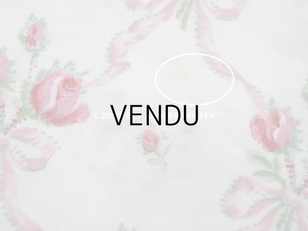 画像15: アンティーク  薔薇のブーケ柄　 コットン製 ファブリック 170×60cm (15)