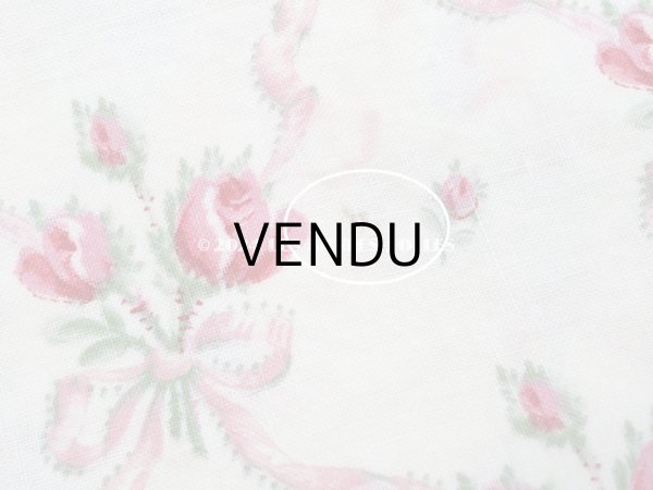 画像13: アンティーク  薔薇のブーケ柄　 コットン製 ファブリック 170×60cm (13)