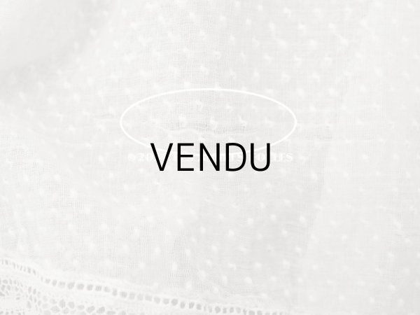 画像11: 1900年頃 アンティーク ドールドレス　ドット刺繍のコットンファブリック ベビードレス　 (11)