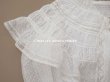 画像3: 1900年頃 アンティーク ドールドレス　ドット刺繍のコットンファブリック ベビードレス　 (3)