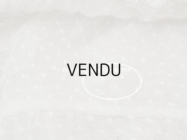 画像9: 1900年頃 アンティーク ドールドレス　ドット刺繍のコットンファブリック ベビードレス　 (9)