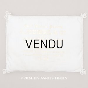 画像: 19世紀末 アンティーク  シルク製クッション LYONのシルク&レース店 