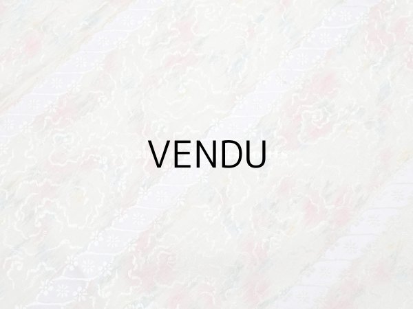 画像3: 19世紀 アンティーク  シルク製 ファブリック ほぐし織 ピンクの薔薇＆勿忘草のリース (3)