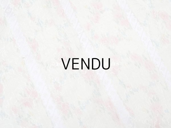 画像4: 19世紀 アンティーク  シルク製 ファブリック ほぐし織 ピンクの薔薇＆勿忘草のリース (4)