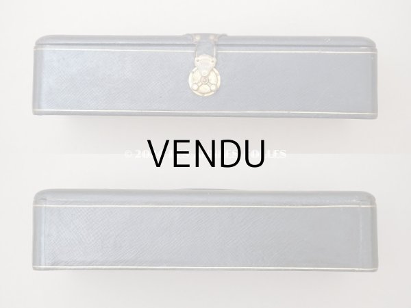 画像5: 19世紀 アンティーク グローブボックス スモーキーブルーのシルク製クッション ジュエリーボックス (5)