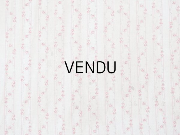 画像15: 1900年頃 アンティーク 薔薇のガーランド柄 コットン製ファブリック  (15)