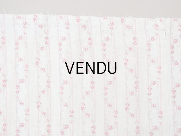 画像13: 1900年頃 アンティーク 薔薇のガーランド柄 コットン製ファブリック  (13)