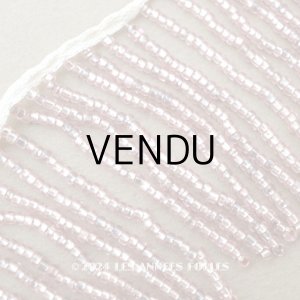 画像: ＊蚤の市＊アンティーク シードビーズ ガラス製 クリアピンク＆シルバー 