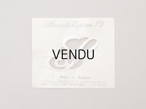 画像2: 1900年頃 アンティーク 箱入り イニシャルシート モノグラム 2シート 【S】 -N°3- INITIALES BRODEES PLUMETIS-EXPRESS (2)