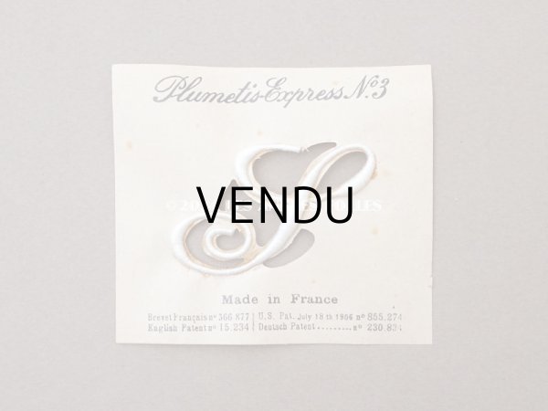 画像3: 1900年頃 アンティーク 箱入り イニシャルシート モノグラム 2シート 【S】 -N°3- INITIALES BRODEES PLUMETIS-EXPRESS (3)