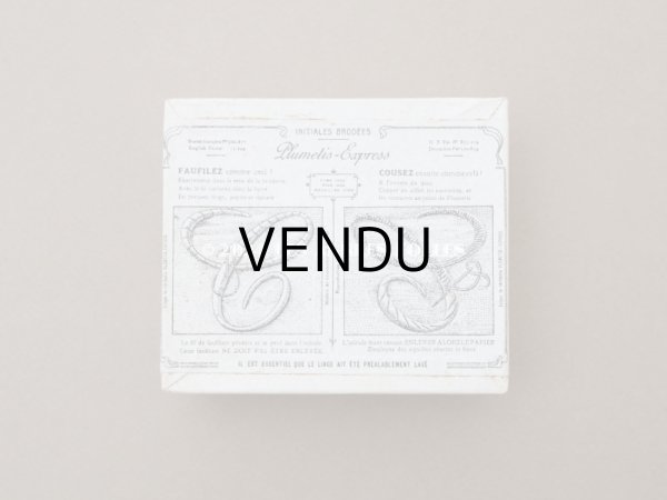 画像5: 1900年頃 アンティーク 箱入り イニシャルシート モノグラム 2シート 【S】 -N°3- INITIALES BRODEES PLUMETIS-EXPRESS (5)