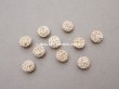 画像5: 1900年頃 アンティーク 花モチーフ コットンクロシェのボタン 10ピースのセット 11mm  (5)